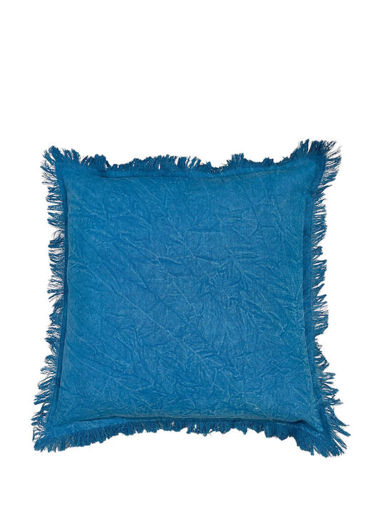 Sofa Cushion 100% Cotton Blue 45x45cm