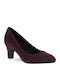 Suede Burgundy Heels