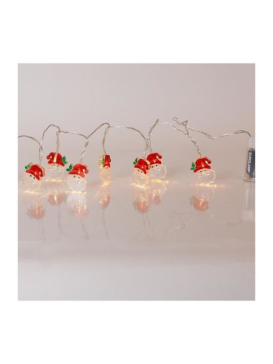 10 Lights LED Warm White Battery in String 1pcs