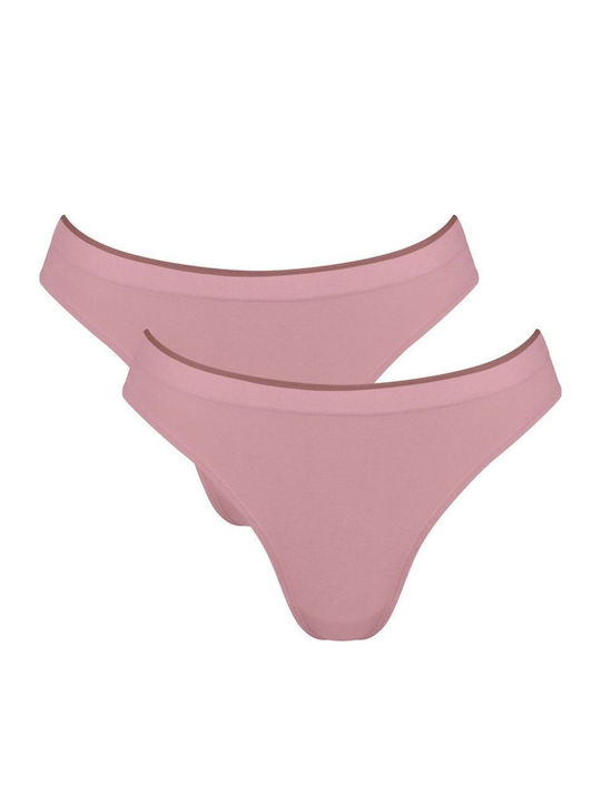Sloggi Go Sense Γυναικεία Brazil 2Pack Ροζ