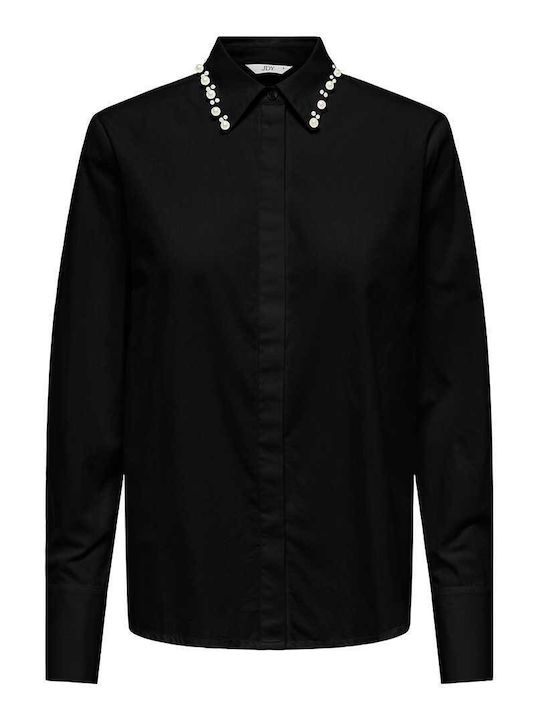 Μακρυμάνικο Γυναικείο Τζιν Πουκάμισο Black