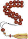 Roloi Komboloi Mastic Worry Beads with 23 Beads Honey 32cm