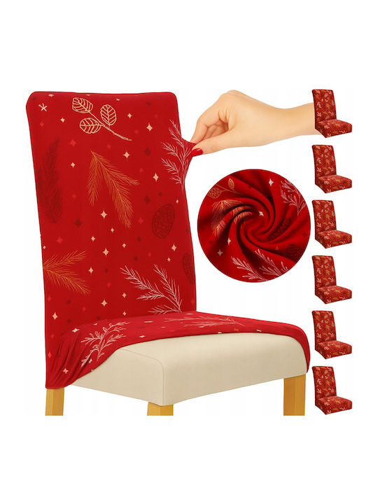 Ruhhy Set of Elastic Sofa Covers Red 50x40cm 1pcs 18407-0