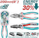 Total Pliers Length 200mm 6pcs