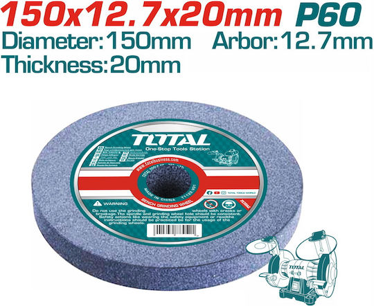 Total Piatră de Șlefuit Φ-150 x 12.7 x 20mm 60 grit Tgb15015 Tac1506027