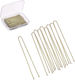 Σετ 36 U-shaped Gold Φουρκέτες Μαλλιών Θήκη Αποθήκευσης Χρυσό
