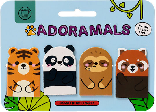 Set 4 Lesezeichen Adora Animals Magnetisch