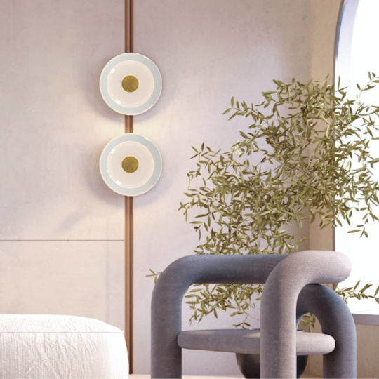 Zambelis Lights Lamp Wall with Integrated LED and Warm White Light Transparent
