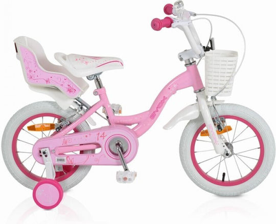 Byox Flower Pinky 14" Παιδικό Ποδήλατo BMX Ροζ