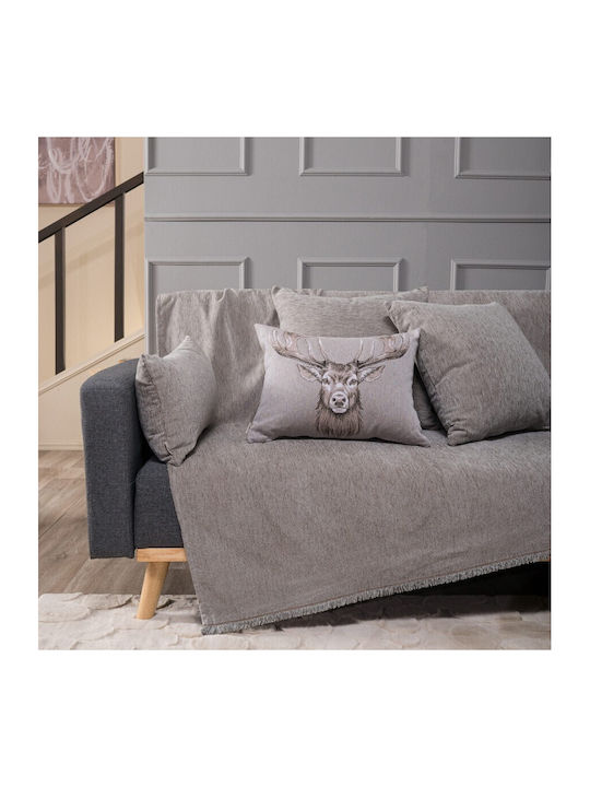 Teoran Basic Three-Seater Sofa Throw Chenille 1...
