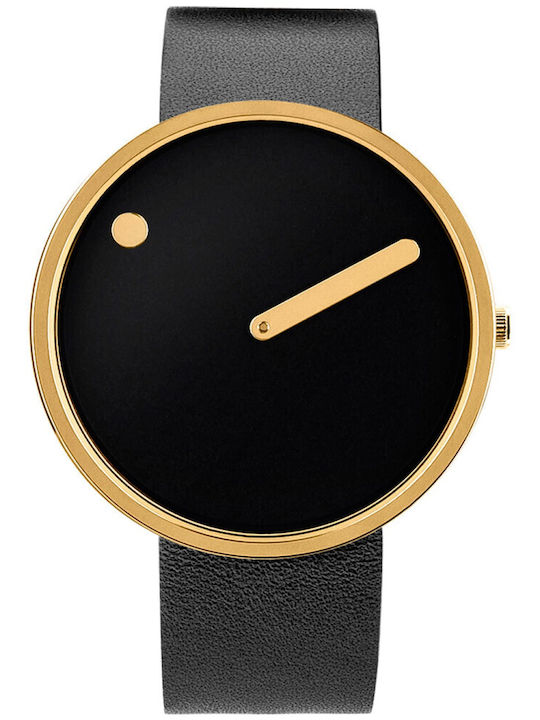 Picto Men's Watch 40mm Battery with Black Leather Strap