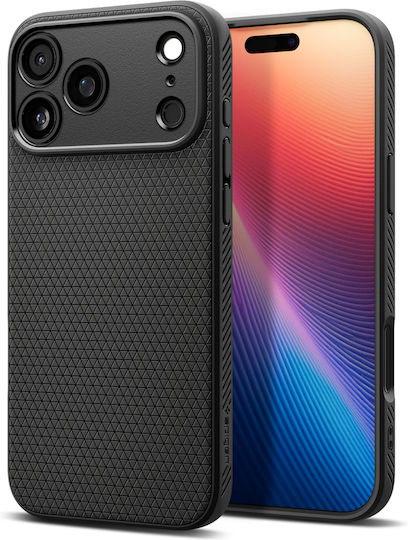 Spigen Liquid Air Umschlag Rückseite Silikon Matte Black (iPhone 17 Pro Max)