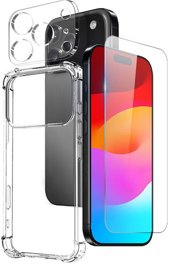 Northjo Back Cover Σιλικόνης Σετ με Τζαμάκι Διάφανο (iPhone 17 Pro Max)