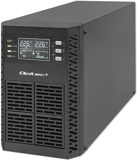 Qoltec USV 1000VA 1000W mit 2 Schuko-Steckdosen
