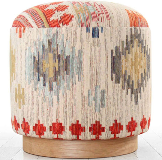 Hocker Für das Wohnzimmer Gepolstert mit Stoff Ferruz Multi 42x42x43cm