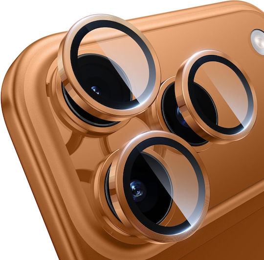 Orso Camera Protection Tempered Glass Orange for the iPhone 17 Pro, iPhone 17 Pro Max