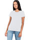 About Basics Γυναικείο Διαφημιστικό T-shirt Κοντομάνικο White