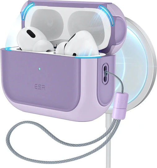 ESR Orbit Hybrid Halolock Case Plastic / Silicone Lavender for Apple AirPods Pro 3