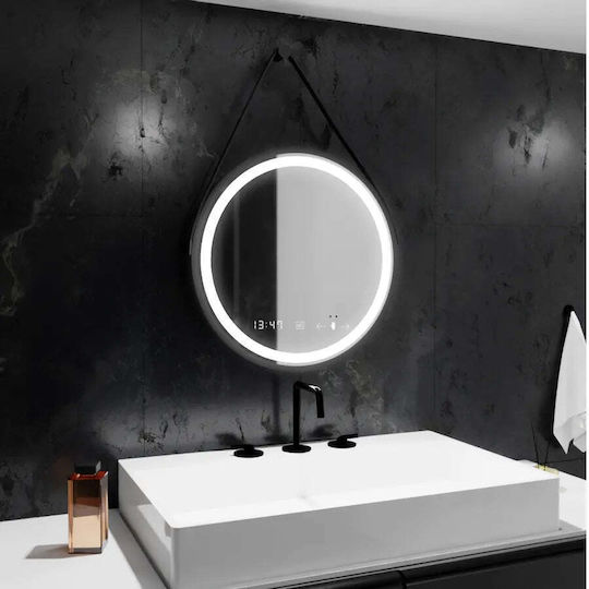 Alista Home AT1CT-IM1P-RS1S-D009 Кръгло LED Сензорно Огледало за Баня от Пластмаса 50x50 см Черно Alista Home AT1CT-IM1P-RS1S-D009 Кръгло LED Сензорно Огледало за Баня от Пластмаса 50x50 см Черно