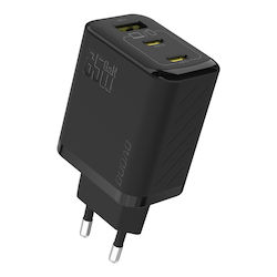 Dudao Зарядно без кабел GaN с USB-A порт и 2 US...