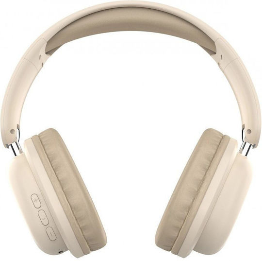 Defender Freemotion B640 Ασύρματα / Ενσύρματα Over Ear Ακουστικά με 22 ώρες Λειτουργίας Μπεζ