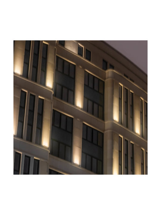 Zambelis Lights Εξωτερικό Φωτιστικό LED Wall Washer 18W με Θερμό Λευκό Φως IP65 Γκρι