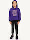 Kids Sweatpants Set Purple-black 2pcs
