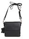 De piele Geantă de damă Crossbody Neagră