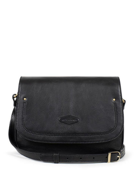 Hexagona Leder Damen Handtaschen Crossbody Schwarz