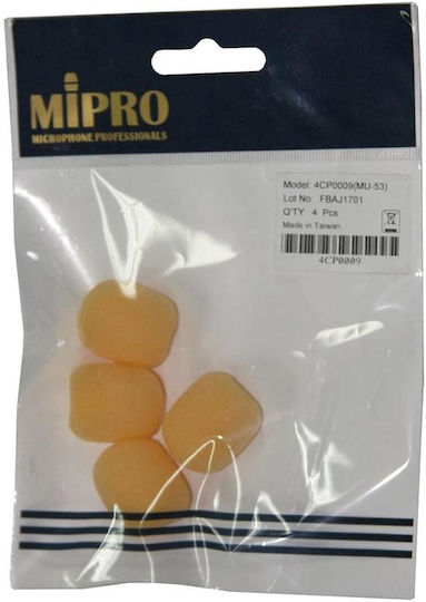Mipro 4cp0009 Mu53l Mu53hns Αντιανέμια Μικρόφωνα Κεφαλής Mu53 Μπεζ 4τμχ Αντιανέμια Μικρόφωνα Κεφαλής Mu53 Μπεζ 4τμχ