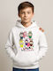 Kids Sweatshirt with Hood White Labubu Monsters