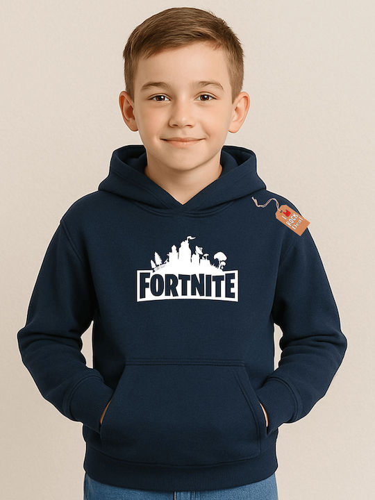 Rock Deal Παιδικό Φούτερ με Κουκούλα Μπλε Navy ...