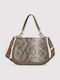 Damentasche zum Umhängen / Schultertasche Cognac / Schwarz