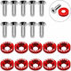 Bumper Retaining Clips Red 10 Pieces Hw-0016