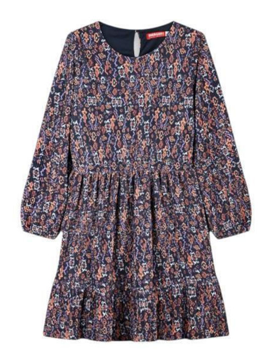 Girls Dress Long Sleeve Floral Set with Accessories Multicolour