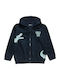 Kids Sweatshirt Cardigan with Hood Navy Blue