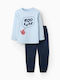 Zippy Kids' Pajamas Winter Fleece Sky Blue