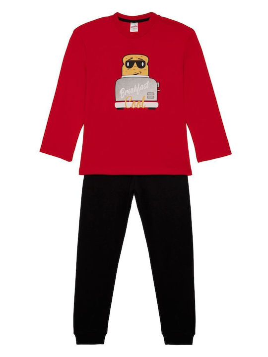 Minerva Kids' Pajamas Red Cartoon Mix