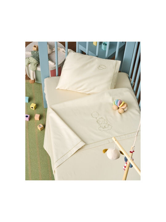 Kentia Cocoon 12 Baby Sheets Set Crib Cotton Yellow 120x170cm 3pcs