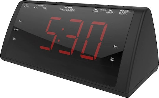 Tischuhr Digital LED mit Wecker & Tischuhr Rot FOX385102