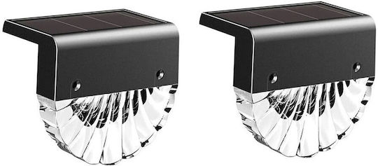 Rovo Set 2 Lămpi Solare de Perete 10lm cu Alb Cald Lumină IP55 9bucx6bucx3.5buccm