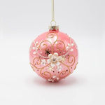 Hängendes Kugel Ornament Ornament Glas Rosa 8cm...
