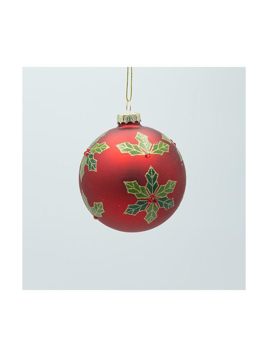 Hängendes Kugel Ornament Ornament Glas Rot 8cm ...