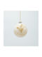 Hängendes Kugel Ornament Ornament Glas Beige 3cm Set 4Stück