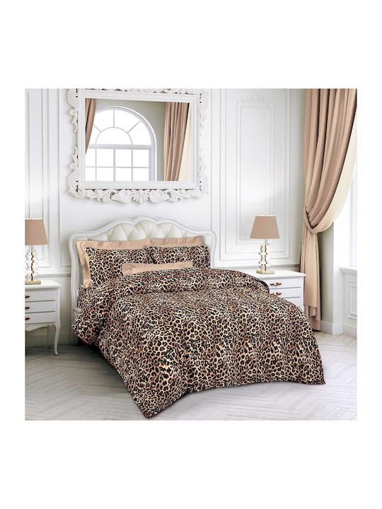 Greenwich Polo Club Bettbezug-Set Baumwolle Übergröße mit 2 Kissenbezügen 220x240 Essential Coffee