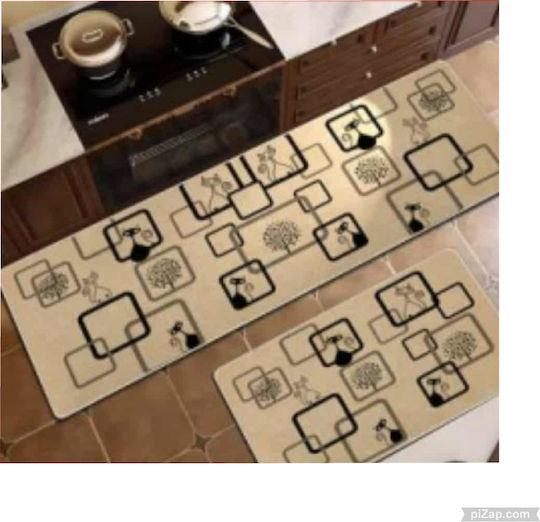 Hu-325 Rectangular Kitchen Mat with Anti-slip Underlay Chu-325 40x60εκ.