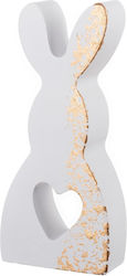 Ceramic Rabbit Heart K941 5.8*12.5 White-Gold