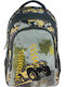 Diakakis School Bag Backpack Khaki with Water Bottle Holder 30Liters