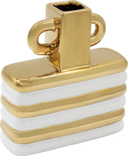 Keskor Διακοσμητικό Βάζο Keramik Weiß 16x6x17cm 1Stück