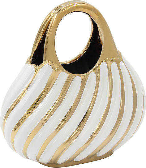 Keskor Decorative Vase Bag White 24x10x25cm